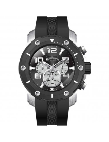 Invicta Men's Watch - Pro Diver Chrono Black and Silver Dial Rubber Strap | 45739 la chaussure