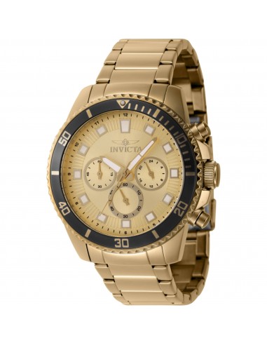 Invicta Men's Watch - Pro Diver Chrono Gold Dial Stainless Steel Bracelet | 46057 sur le site 