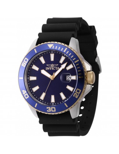 Invicta Men's Watch - Pro Diver Quartz Blue Dial Black Silicone Strap | 46092 JUSQU'A -70%! 