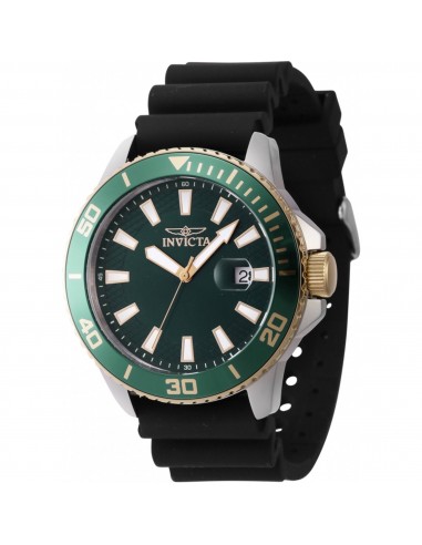 Invicta Men's Quartz Watch - Pro Diver Green Dial Black Silicone Strap | 46093 de votre