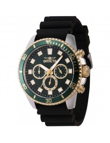 Invicta Men's Quartz Watch - Pro Diver Chronograph Green/Gold Tone Bezel Strap | 46127 Les magasins à Paris