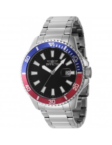 Invicta Men's Watch - Pro Diver Date Blue/Red/Silver Tone Bezel Bracelet | 46136 en stock