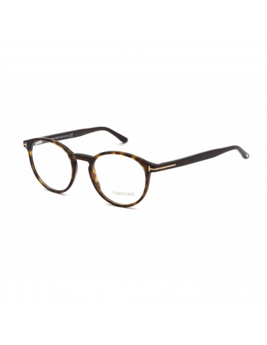 Tom Ford Unisex Eyeglasses - Dark Havana Plastic Round Full Rim Frame | FT5524 052 des créatures d'habitude