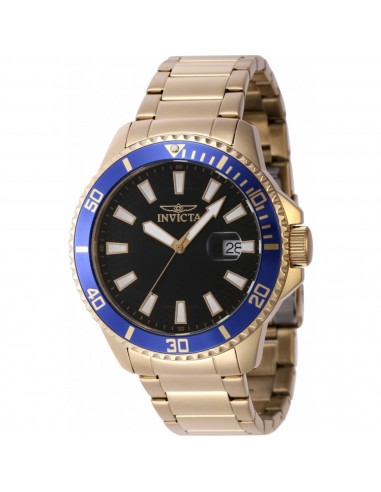 Invicta Men's Watch - Pro Diver Quartz Date Blue/Gold Tone Bezel Bracelet | 46139 Voir les baskets