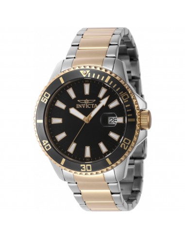 Invicta Men's Watch - Pro Diver Quartz Black/Gold Tone Bezel Two Tone Bracelet | 46141 Les magasins à Paris