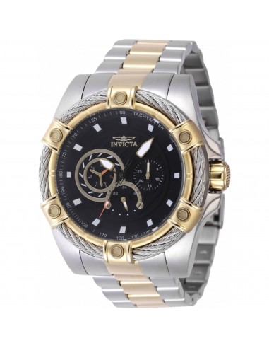 Invicta Men's Watch - Bolt Quartz Day-Date Black Dial Two Tone Bracelet | 46871 shop