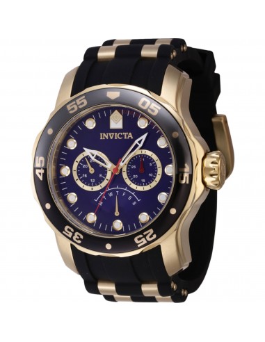 Invicta Men's Watch - Pro Diver Day-Date Blue Dial Black/Yellow Gold Strap | 46965 sélection de produits