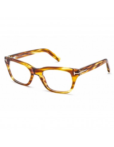 Tom Ford Unisex Eyeglasses - Brown Plastic Rectangular Full Rim Frame | FT5536-B 045 de France