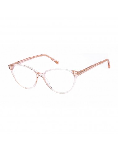 Tom Ford Women's Eyeglasses - Shiny Transparent Peach Cat Eye Frame | FT5545-B 072 destockage