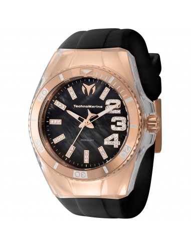 Technomarine Women's Watch - Cruise Monogram Rose Gold Case Black Strap | TM-121247 Amélioration de cerveau avec