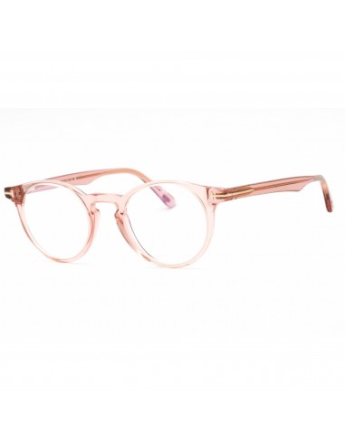 Tom Ford Women's Eyeglasses - Shiny Pink Plastic Round Full Rim Frame | FT5557-B 072 en stock