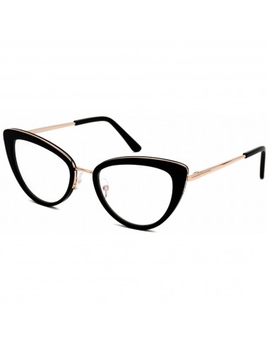 Tom Ford Women's Eyeglasses - Shiny Black Metal Cat Eye Full Rim Frame | FT5580-B 001 prix