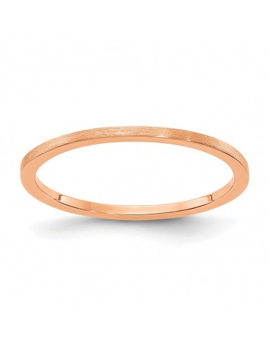 14K Rose Gold 1.2mm Flat Satin Stackable Band | STK23-120R soldes