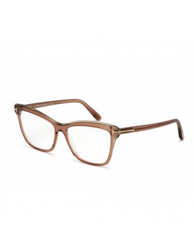 Tom Ford Women's Eyeglasses - Shiny Light Brown Plastic Cat Eye Frame | FT5619-B 045 store