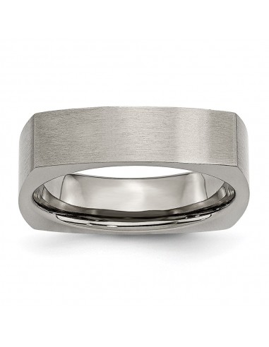 Titanium Square 6mm Satin Band | TB117 destockage