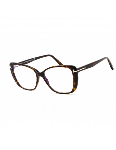 Tom Ford Women's Eyeglasses - Dark Havana Butterfly Full Rim Frame | FT5744-B 052 ouvre sa boutique