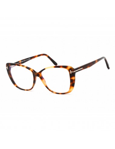 Tom Ford Women's Eyeglasses - Blonde Havana Acetate Butterfly Frame | FT5744-B 053 Pour