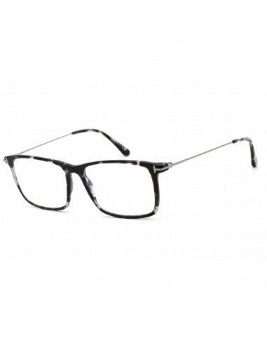 Tom Ford Unisex Eyeglasses - Colored Havana Acetate Rectangular Frame | FT5758-B 055 en linge