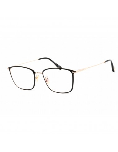 Tom Ford Women's Eyeglasses - Black/Gold Metal Rectangular Frame | FT5774-D-B 028 en stock