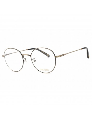 Tom Ford Men's Eyeglasses - Shiny Deep Gold Metal Round Full Rim Frame | FT5791-K 030 Faites des économies