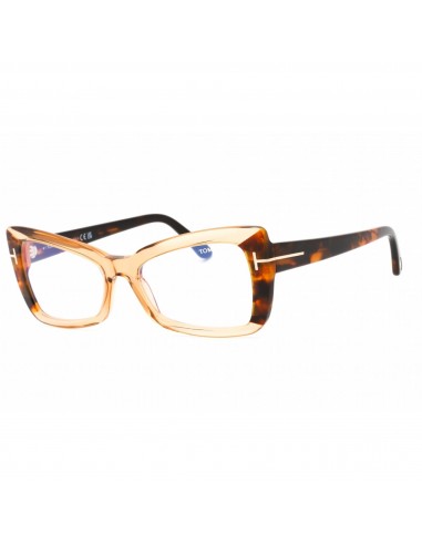 Tom Ford Women's Eyeglasses - Shiny Light Brown Plastic Cat Eye Frame | FT5879-B 045 les muscles