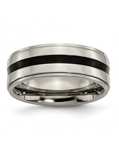 Titanium Enameled Ridged Edge 8mm Polished Band | TB231 s'inspire de l'anatomie humaine