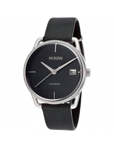 Nixon Men's Watch - The Mellor Fight Control Automatic Black Leather Strap | A199-000 de technologie