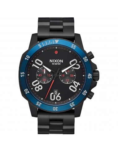 Nixon Men's Watch - Ranger Quartz Chronograph Black Dial Steel Bracelet | A549-602 brillant des détails fins