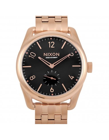 Nixon Men's Watch - C39 SS Quartz Black Dial Rose Gold Stainless Steel | A950-1932 paiement sécurisé