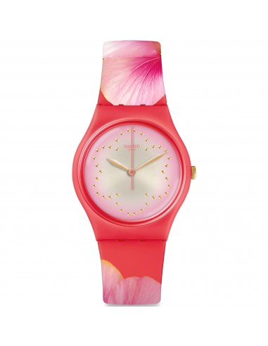 Swatch Women's Watch - Fiore Di Maggio Quartz Pink Dial Silicone Rubber Strap | GZ321 en ligne des produits 