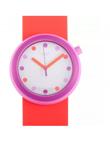 Swatch Women's Watch - Popalicious Quartz White Dial Orange Silicone Strap | PNP100 Profitez des Offres !