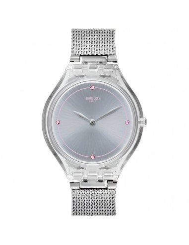 Swatch Women's Watch - Skin Skinstones Quartz Silver Dial Milanese Bracelet | SVOK105M Comparez plus de prix