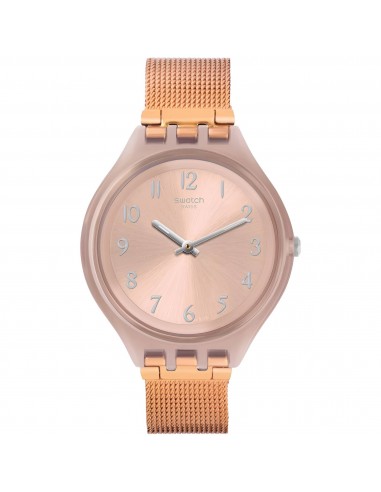 Swatch Women's Watch - Skin Skinchic Pink Dial Rose Gold Steel Bracelet | SVUP100M solde