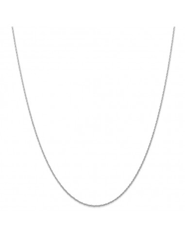 10k White Gold Carded Rhodium-plated 0.70mm Rope Chain | 10K7RW Vous souhaitez 