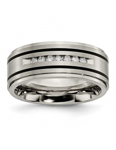 Titanium Polished/Brushed Enameled 1/4ct tw. Diamond 9mm Band | TB437A Comment ça marche