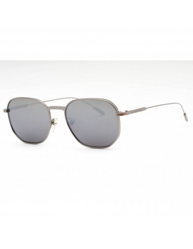 Ermenegildo Zegna Men's Sunglasses - Shiny Gunmetal Metal Geometric Frame | EZ0192 08C une grave pollution 