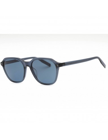 Ermenegildo Zegna Men's Sunglasses - Shiny Blue Plastic Geometric Frame | EZ0194 90V ou a consommer sur place