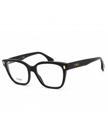 Fendi Men's Eyeglasses - Shiny Black Plastic Rectangular 52mm Frame | FE50055I 001 2 - 3 jours ouvrés.