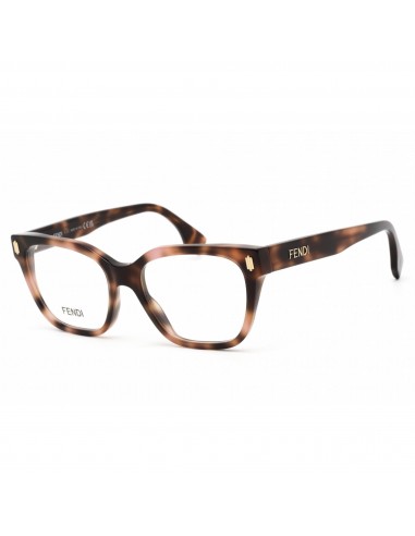 Fendi Men's Eyeglasses - Pink Havana Plastic Square Full Rim Frame | FE50055I 053 Découvrez la collection