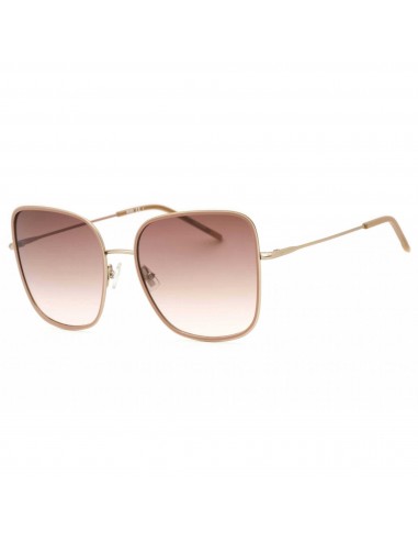 Hugo Boss Women's Sunglasses - Beige Gold Steel Butterfly Frame | BOSS 1280/S 084A HA Les êtres humains sont 