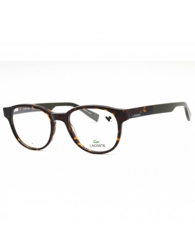 Lacoste Men's Eyeglasses - Dark Havana Acetate Oval Frame Clear Demo Lens | L2921 230 shop