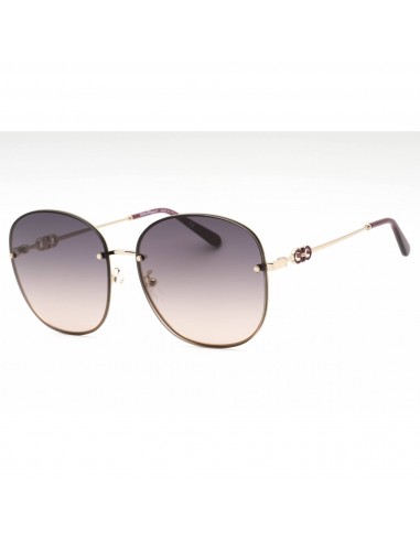 Salvatore Ferragamo Women's Sunglasses - Shiny Gold/Purple Oval Frame | SF281SA 748 Jusqu'à 80% De Réduction