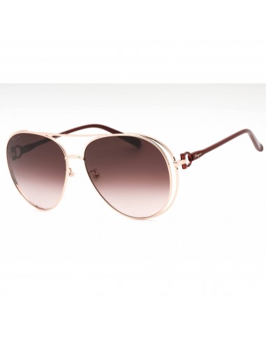 Salvatore Ferragamo Women's Sunglasses - Shiny Rose Gold Frame | SF282SA 770 Véritable concentré