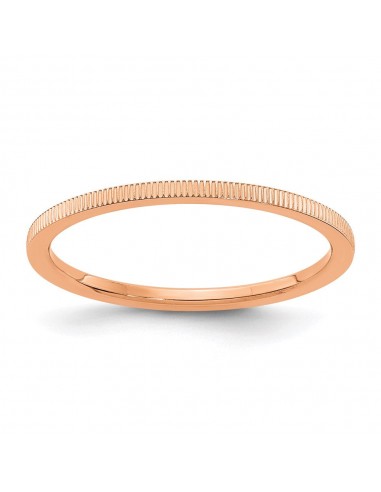 14K Rose Gold 1.2mm Line Pattern Stackable Band | STK21-120R france