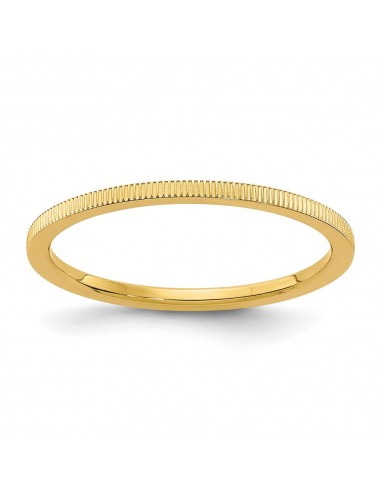 14K Gold 1.2mm Line Pattern Stackable Band | STK21-120Y commande en ligne