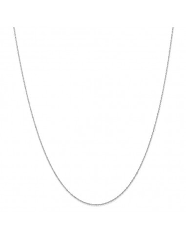 14k White Gold .6 mm Carded Cable Rope Chain | 6RW votre restaurant rapide dans 