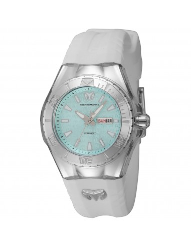 Technomarine Women's Watch - Cruise Monogram Turquoise Dial White Strap | TM-122019 pas cheres