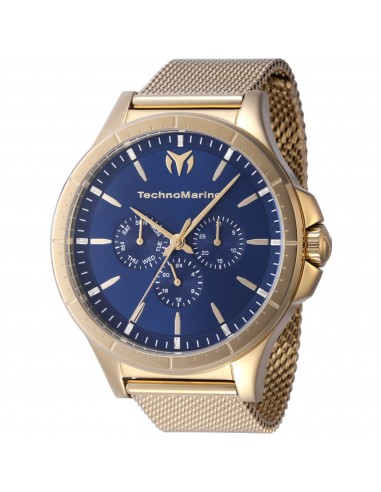 Technomarine Men's Watch - Moonsun Blue Dial Yellow Gold Mesh Bracelet | TM-822023 2023