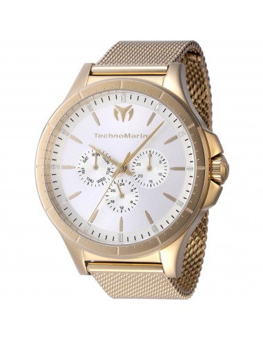 Technomarine Men's Watch - Moonsun Yellow Gold Case Silver Tone Dial | TM-822021 sur le site 