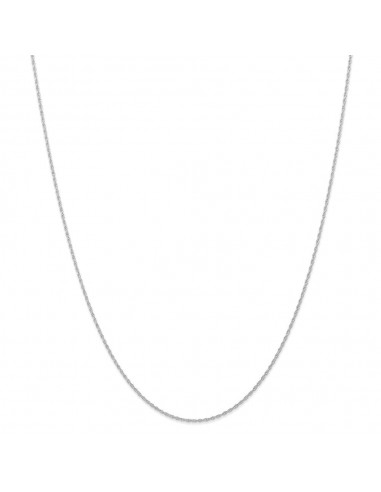 14k White Gold .95 mm Carded Cable Rope Chain | 8RW français